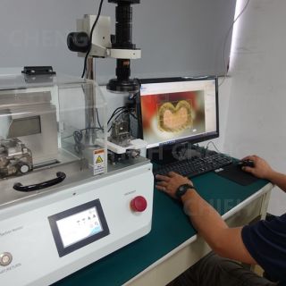 Terminal crimping cross-section ratio analyzer